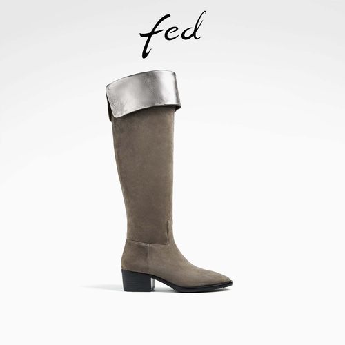 艾芙伊迪过膝长靴马靴瘦瘦靴