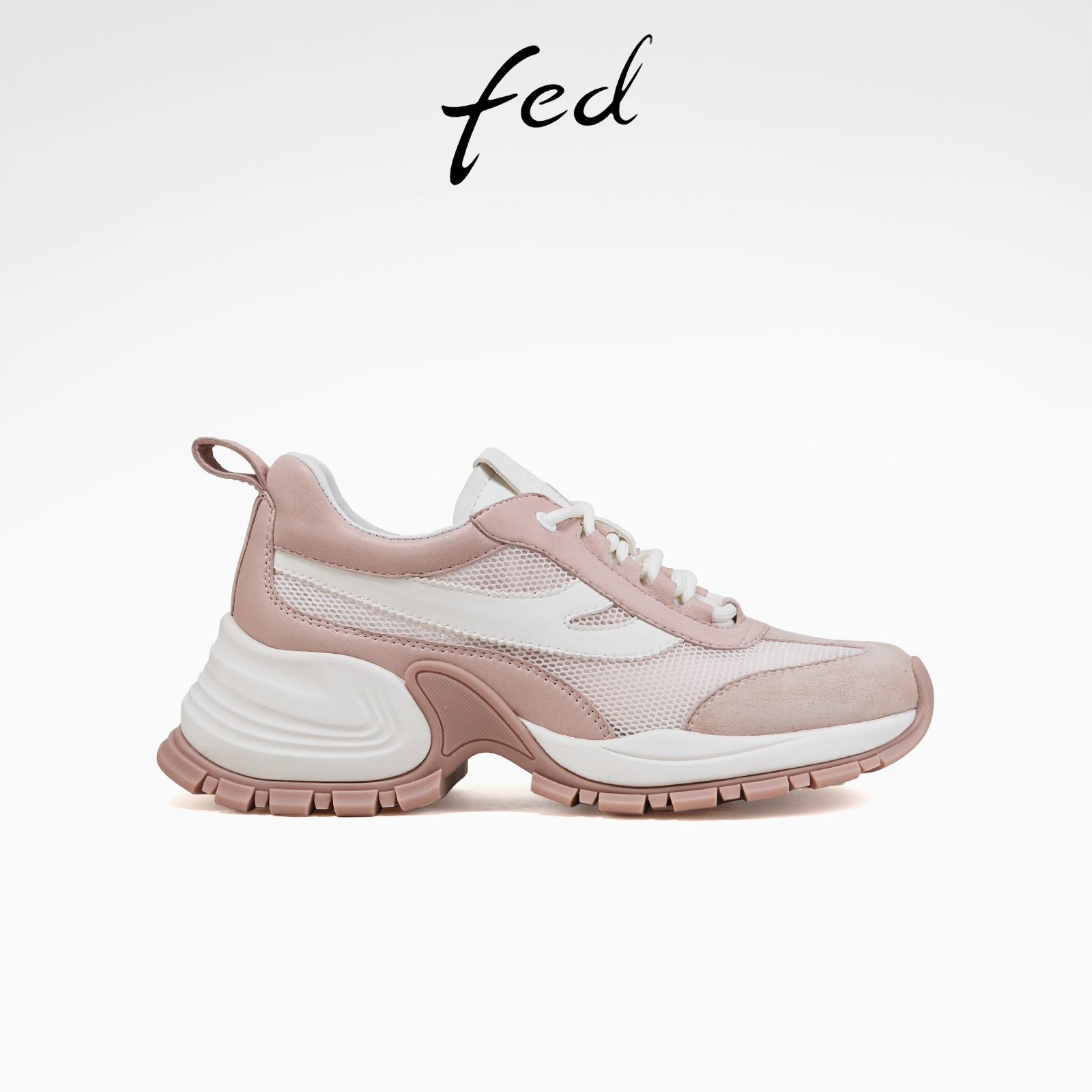 fed粉色老爹鞋夏季新款女鞋网面休闲鞋增高厚底鞋女S0331-YAC283