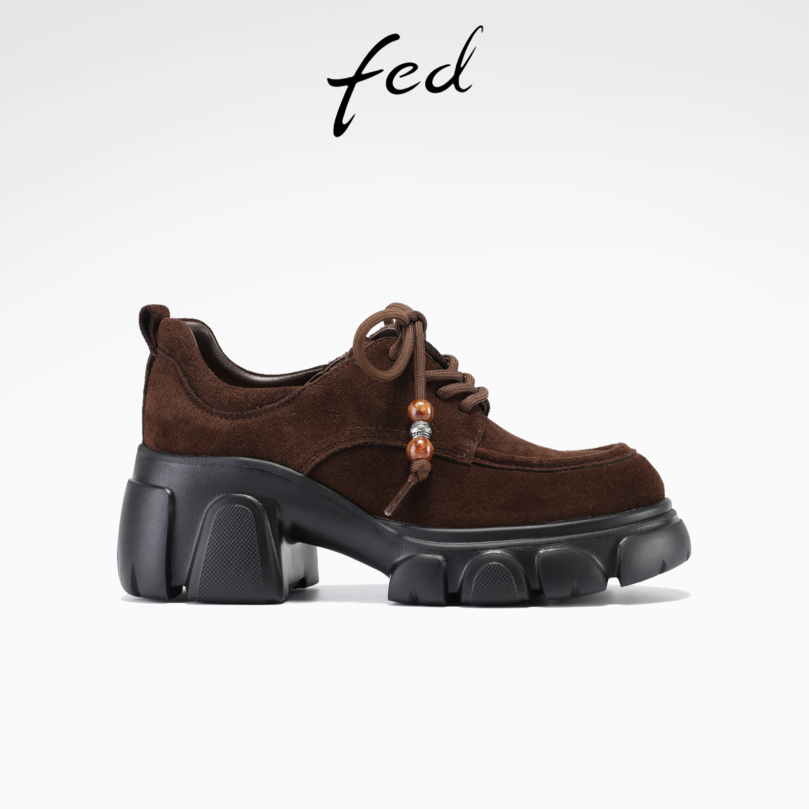 fed粗跟乐福鞋秋季新款女鞋厚底牛津鞋复古小皮鞋女款S0919-ZC507