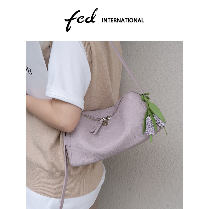 fed真皮大容量通勤托特包