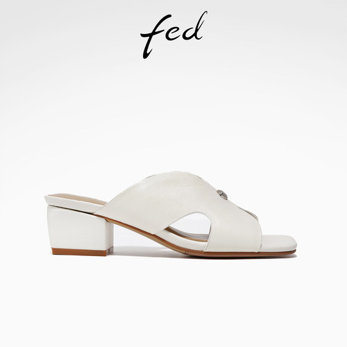 fed时尚露趾一字凉拖鞋