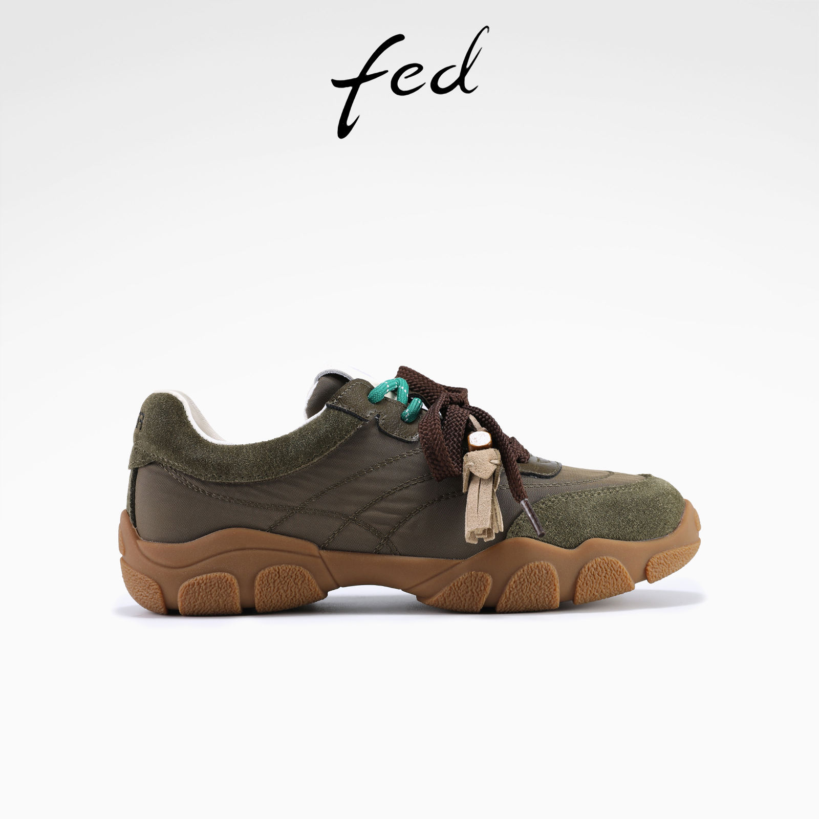 fed复古德训鞋秋季新款女鞋增高厚底鞋软底阿甘鞋女S0820-ZCA378