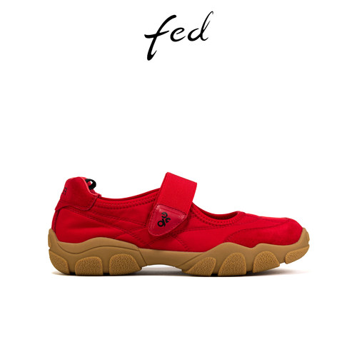 fed素简柔咖玛丽珍休闲运动单鞋