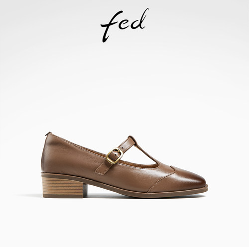 单鞋女百搭中跟时装通勤玛丽珍鞋