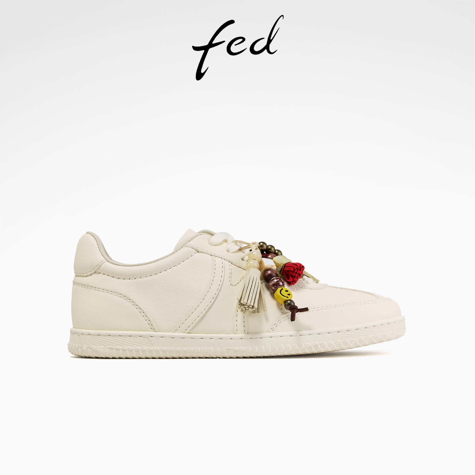 fed夏季新款女轻便德训小白鞋