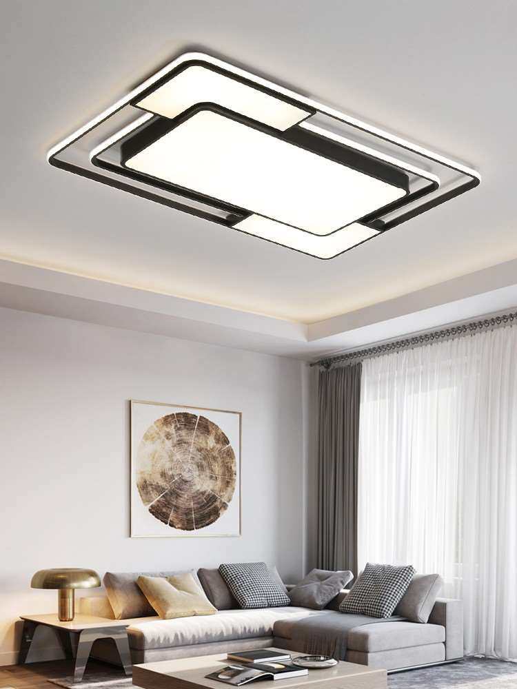高级感卧室灯 led吸顶灯长方形现代简约北欧灯具家用大气客厅主灯
