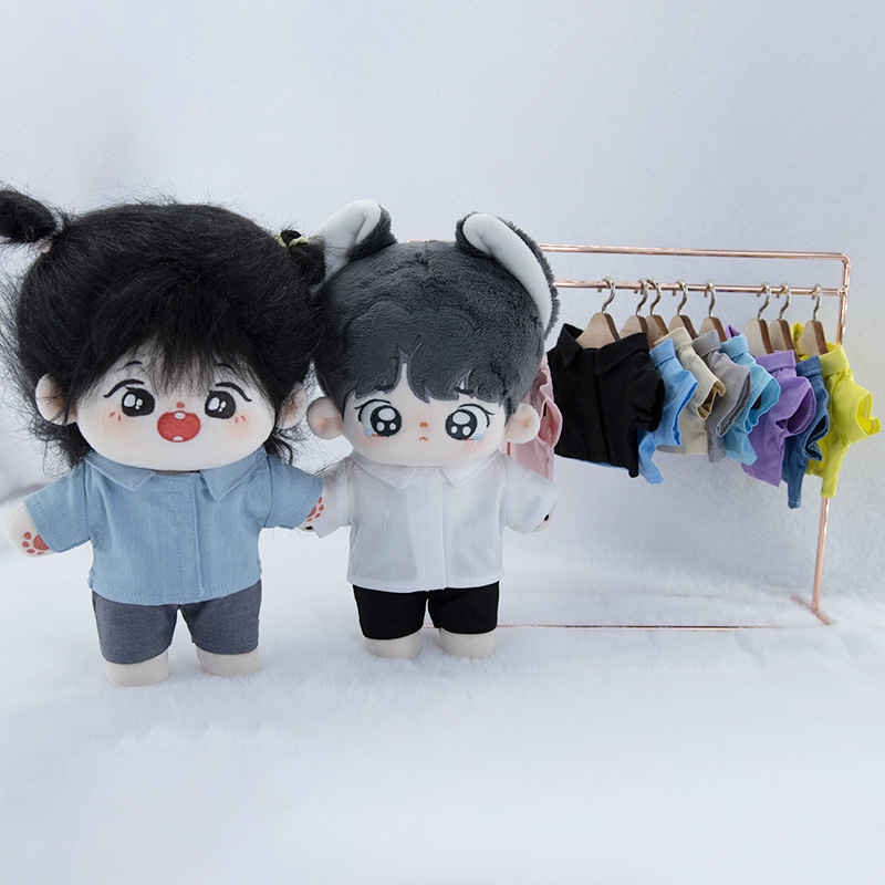 10cm20cm娃衣衬衫现货15cm玩偶公仔衫衣20厘米T棉花娃娃衣服无属