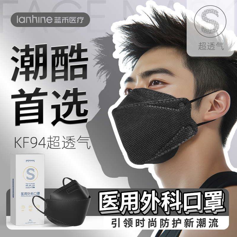 蓝禾医疗KF94医用口罩独立包装