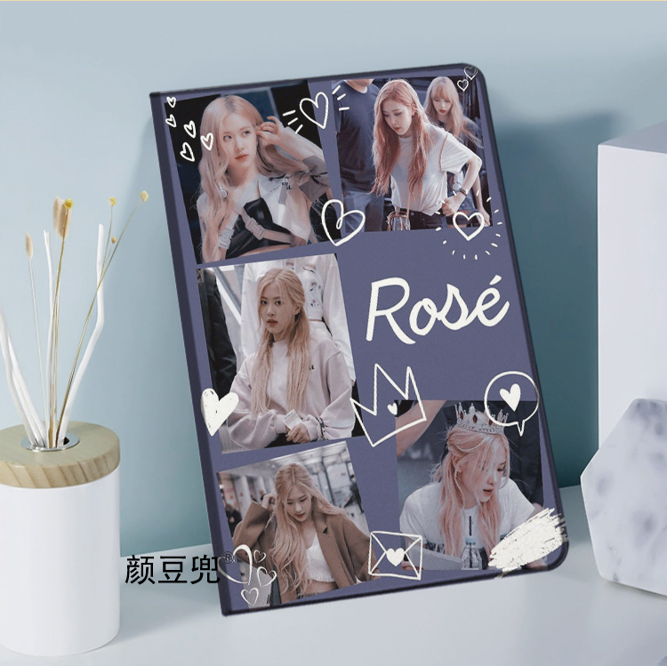BLACKPINK Rose ipad10.2适用10.9air3/4/5第十代pro11/12.9保护套matepad pro11笔槽9.7mini5/6小米6pro防摔