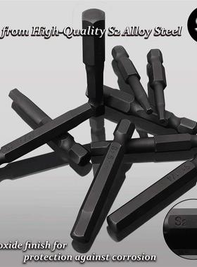 黑色头批头410PC英制10PC公制发黑1/套装六角柄磁性螺丝批内六角