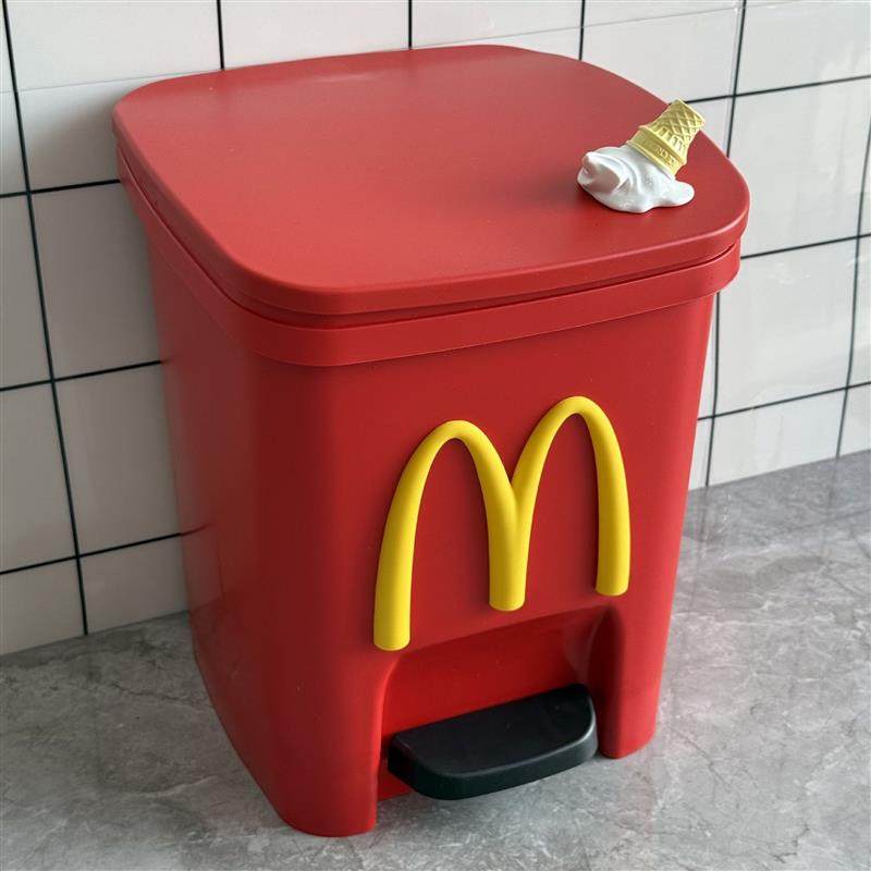 马里奥踩垃圾桶卡通家用客厅卧室静音大容量脚可爱带盖卫生间厨房