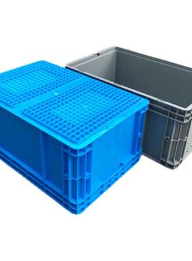 灰色物流箱大号周转箱塑料箱子长方形加厚胶箱胶框转运盒收纳盒子