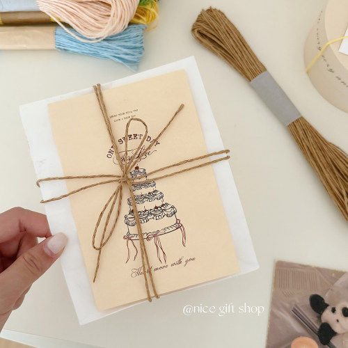 复古超细拉菲草绳双股创意纸绳节日礼物包装多色细绳diy编织彩绳