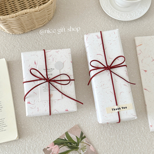 复古花瓣牛皮纸高级感花艺包装纸节日礼物包装纸diy打包内衬纸ins