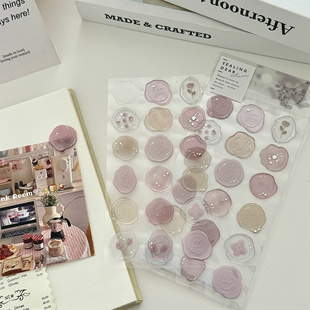 果冻感立体玫瑰封口贴信封手账DIY贴纸 仿火漆印章贴纸 Nice gift