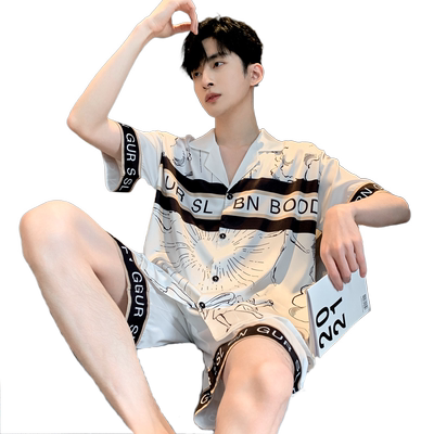 2023年新款睡衣男高级感冰丝薄款