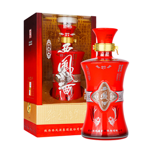 西凤酒红色经典27官方旗舰店陕西凤香型白酒52度纯粮食高度年份酒
