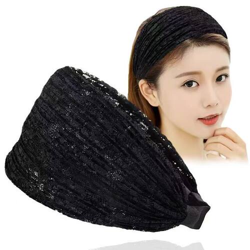 蕾丝宽边发箍女遮白发神器夏季