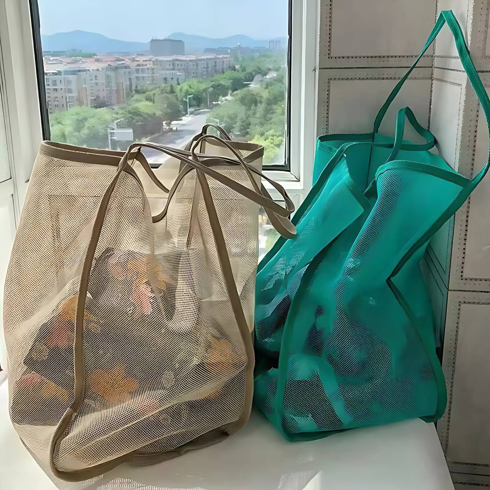 夏季儿童沙滩游泳收纳包网袋托特