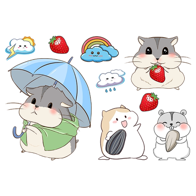 卓贴PVC仓鼠车身装饰贴划痕遮挡