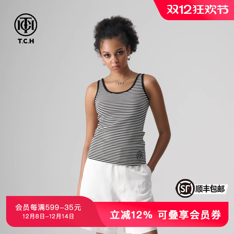 TCH夏季新款烫钻吊带背心个性短款上衣女轻奢系列T72B036010