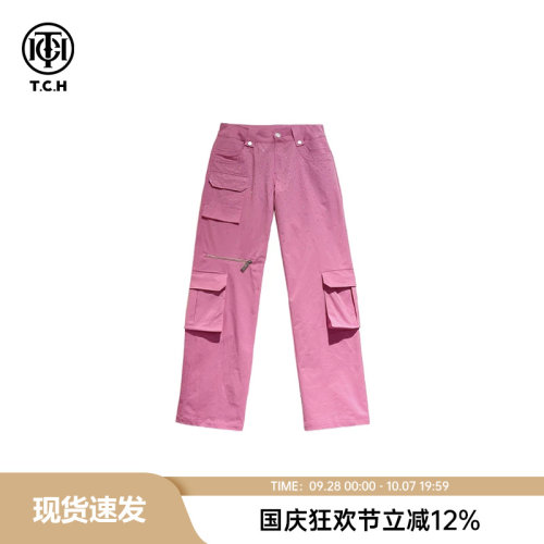 Tch休闲长裤烫钻工装裤