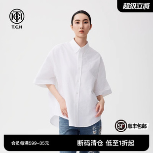 新款 休闲短袖 TCH2025春季 烫钻时尚 T72C136002 衬衫 上衣男女同款