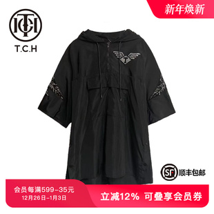 TCH时尚 显瘦烫钻风衣外套T66C15E6001