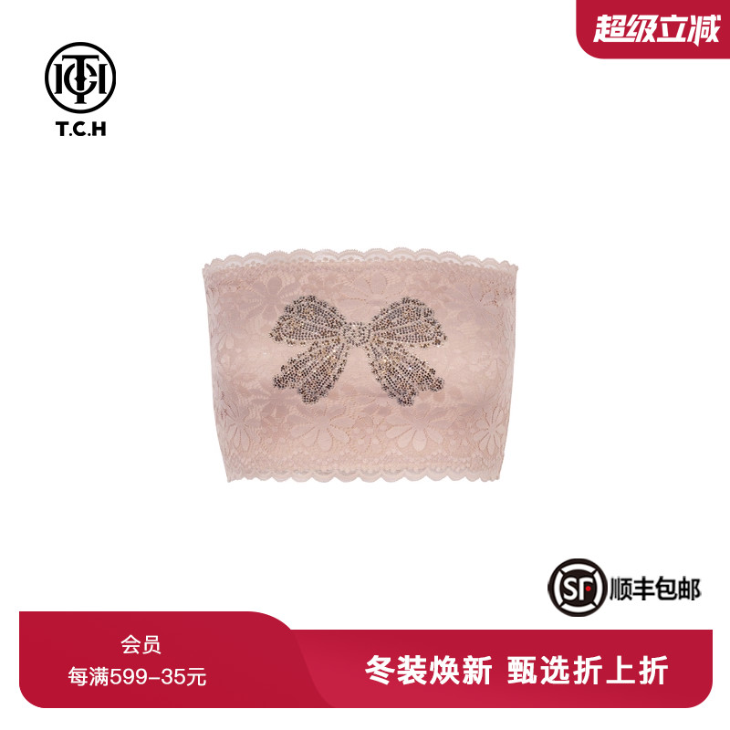 烫钻蕾丝抹胸打底防走光背心女