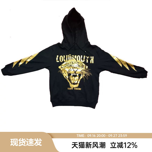 TCH狮子头翅膀黑色帽衫