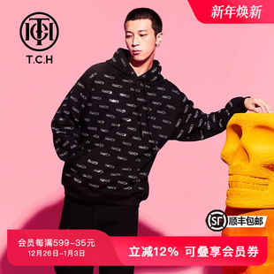 通勤保暖加厚连帽卫衣T69D126025 时尚 TCH轻奢潮牌冬季 新款