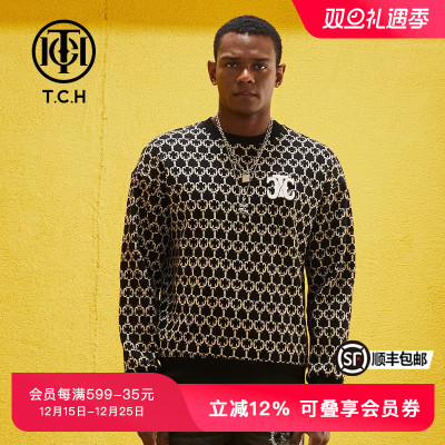 潮牌卫衣TCH老花卫衣男女同款