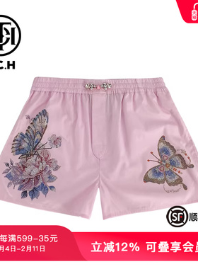 TCH新中式重工蝴蝶烫钻衬衫文艺短裤T72B21E6036T72B21E6051