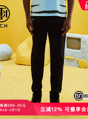 TCH轻奢潮牌大C长裤烫钻logo字母春秋新款男女T69A208021