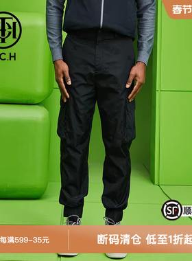 TCH轻奢潮牌大C长裤休闲简约风春秋新款男女黑色工装裤T69A206041
