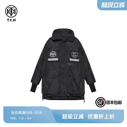 TCH潮牌羽绒服2024年秋冬新款外套宽松加厚工装款男女T69D198021
