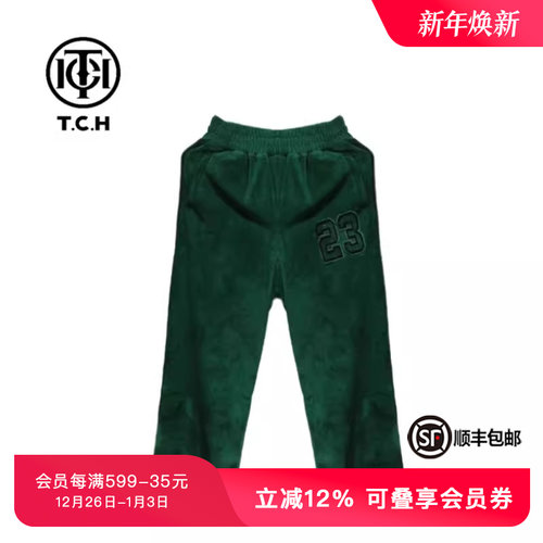 松紧腰休闲时尚TCH长裤烫钻字母