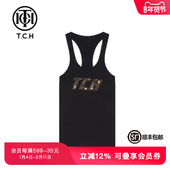 潮牌字母烫钻背心女时尚 TCH夏季 新款 休闲百搭T66B03E6007