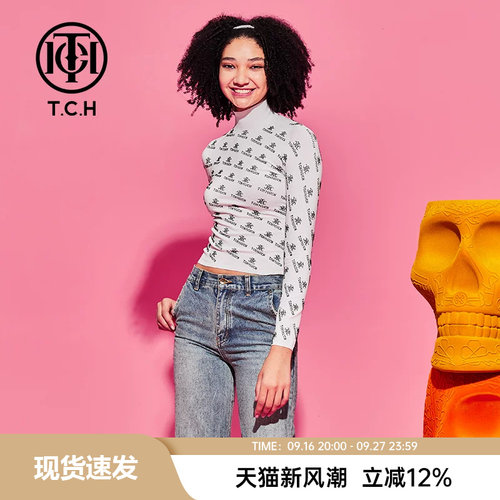 TCH轻奢字母时尚打底衫
