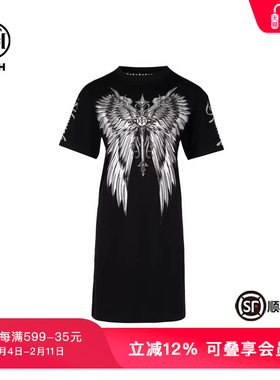 TCH夏季烫钻大翅膀时尚休闲轻奢洋气黑色连衣裙女士T72B30E6001