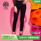 烫钻显瘦紧身百搭裤 新款 子T69D208026 冬季 TCH轻奢潮打底裤