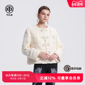 TCH小香风羽绒服女新中式 T72D198046 羊毛呢外套冬新款 时尚 短款