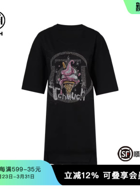 TCH私服烫钻时尚休闲百搭宽松圆领短袖T恤女夏季新款T75C10B1020