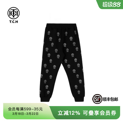 TCH秋裤潮牌烫钻儿童运动裤男女童百搭休闲长裤T72C20601K