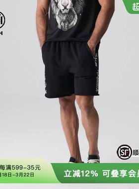 TCH夏季新款轻奢烫钻时尚潮牌休闲短裤男女同款T72B216061