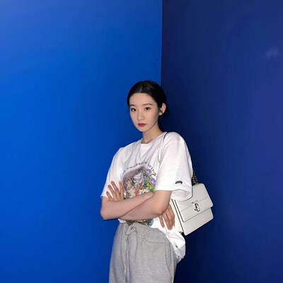 张艺凡同款官方正品SCULPTOR2022猫猫印花宽松纯棉白色短袖女夏