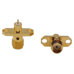 SMA-KFD236两孔菱形微带连接器12.2MM间距 SMA-KFD金属穿墙款