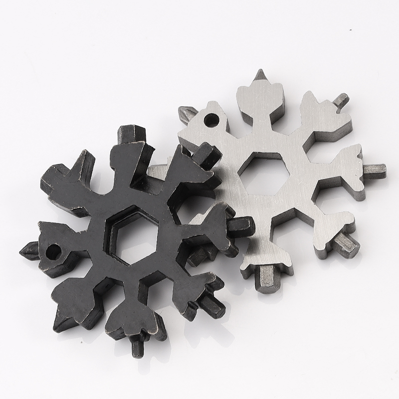 多功能雪花扳手钥匙扣便携式内六角高碳钢八角扳手工具