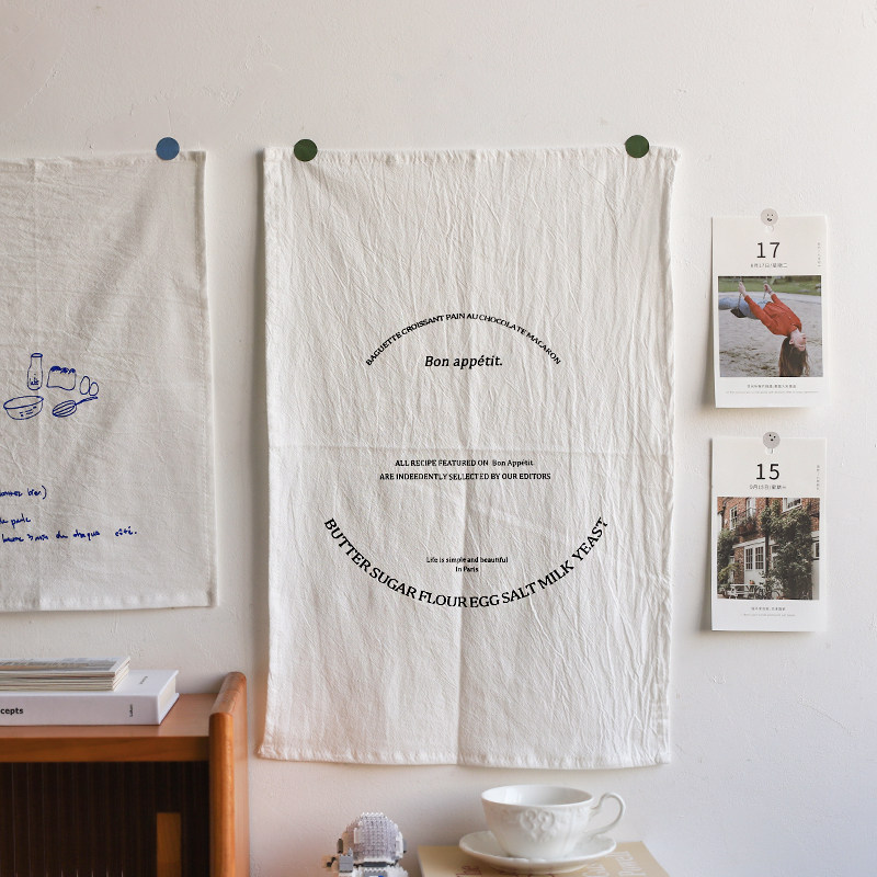 LOVELY DAYS 미국 복고풍 영어 편지 교수형 천 간단한 한국어 스타일 침실 장식 벽 배경 천