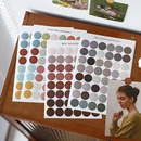 可爱日子 饰圆点贴纸彩色莫兰迪色封口贴墙面海报胶带 ins风卡片装